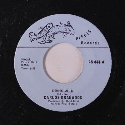 

7inch Record CARLOS GRANADOS Drink Milk 45444 Piscis Records US Reggae Ska Dub Used
