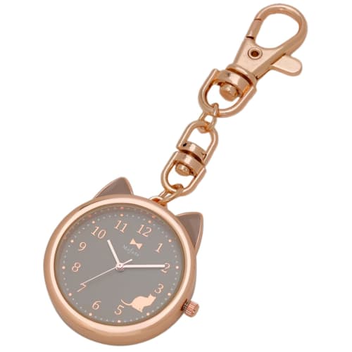 Fieldwork Women's Analog Pocket Watch with Keychain and Bag Charm, Beige, MKK2305P-3