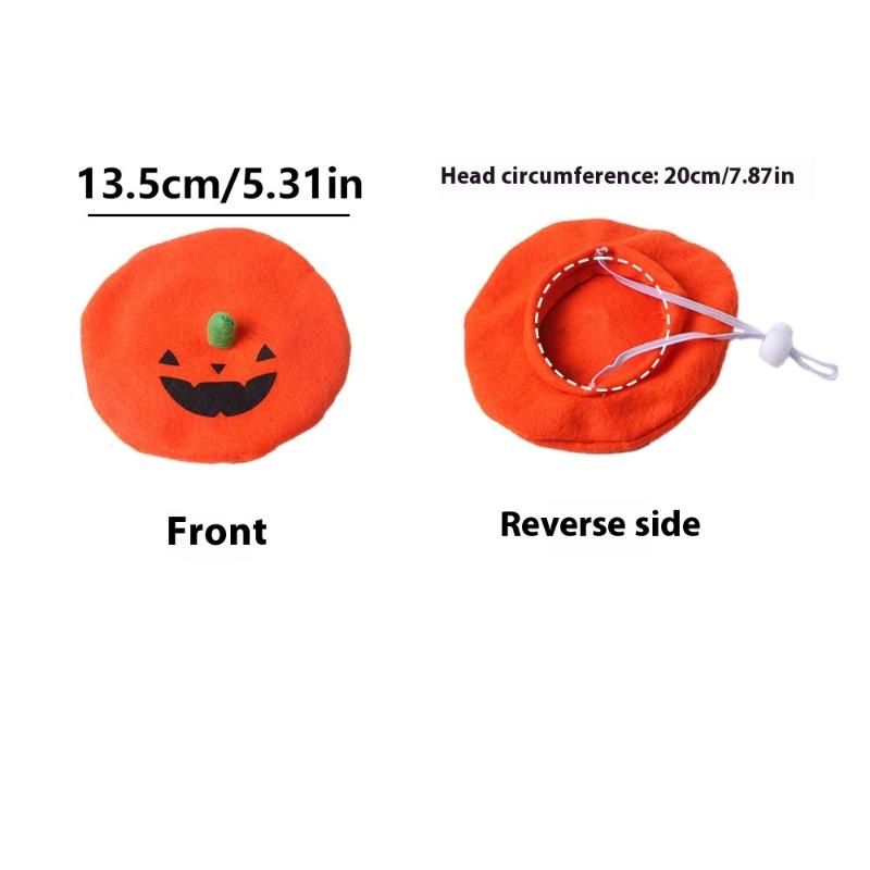 Cute Pet Halloween Dog Cat Costume Originality Small Dogs Cat Cosplay Bat Pumpkin Headgear Hat Cat Headgear Pet Supplies