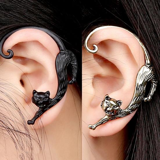 

Винтажные очаровательные серьги-крючки для ушей котенка, стерео кошачий хвост, ювелирные аксессуары