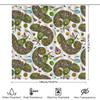 Bathroom Shower Curtain Decor With Modern Artistic Dachshund Print In Brown And Yellow Colors Waterproof Fabric For Home Decorat