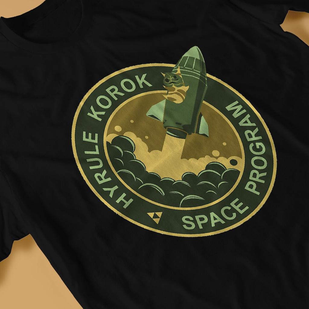 Leisure Korok Space Program T-Shirt for Men Round Neck  Cotton T Shirt Z-Zelda Short Sleeve Tee Shirt Printed Clothing