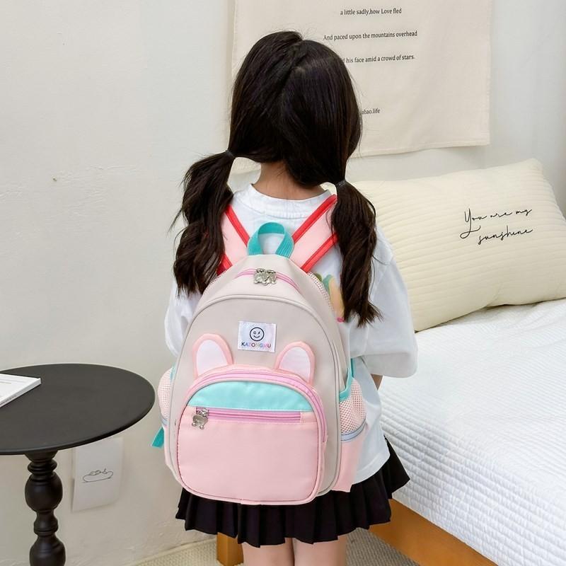 Adorable Cartoon Bear Backpack For Kids Spacious Durable Nylon School Bag For Boys And Girls