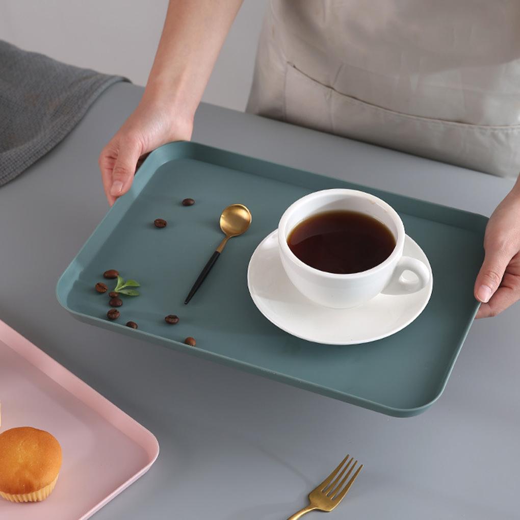 Plateau rectangulaire en plastique multifonctionnel pour diverses utilisations Plateau à thé rectangulaire en plastique Plateaux de cuisine