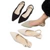 French Fairy Wind Bag Head Sandals Female Pointed High Heels Female Small Heel with Thick Heel Rear Empty Shallow Mouth Single Shoes Female