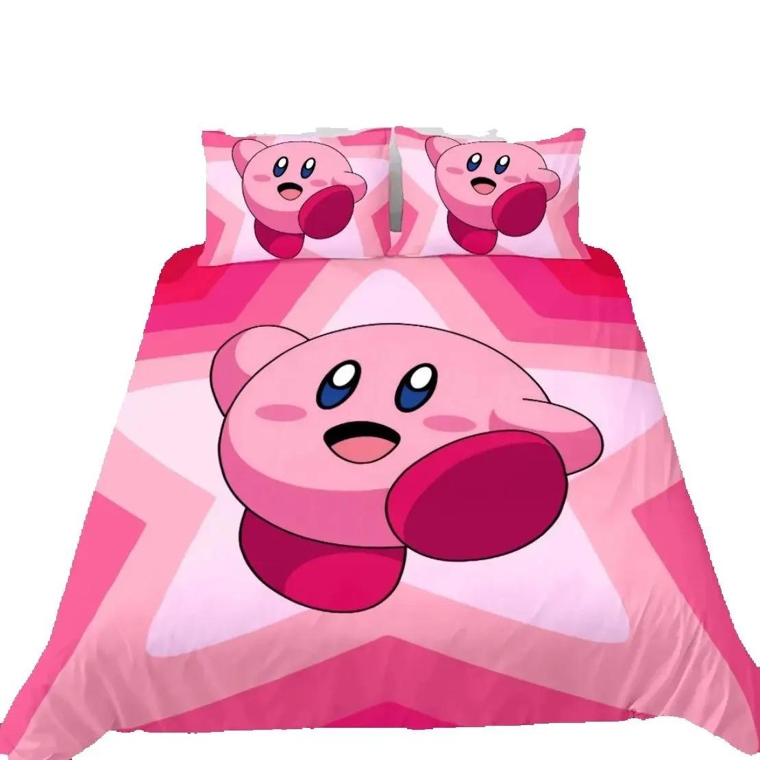 

Підковдра Kirbys Star Allies 3D Вишукана Гра Аніме Цифровий Друк Постільна Білизна Ковдра Ліжко Молодь Домашній Декор Діти Хлопчик Подарунок 140x210cm