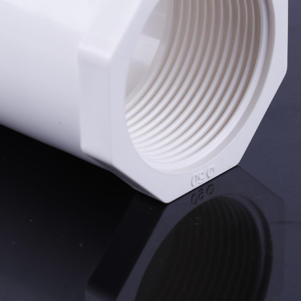 UPVC Female Threaded Water Supply Pipe Fittings, 20mm Straight, PVC, White/Gray