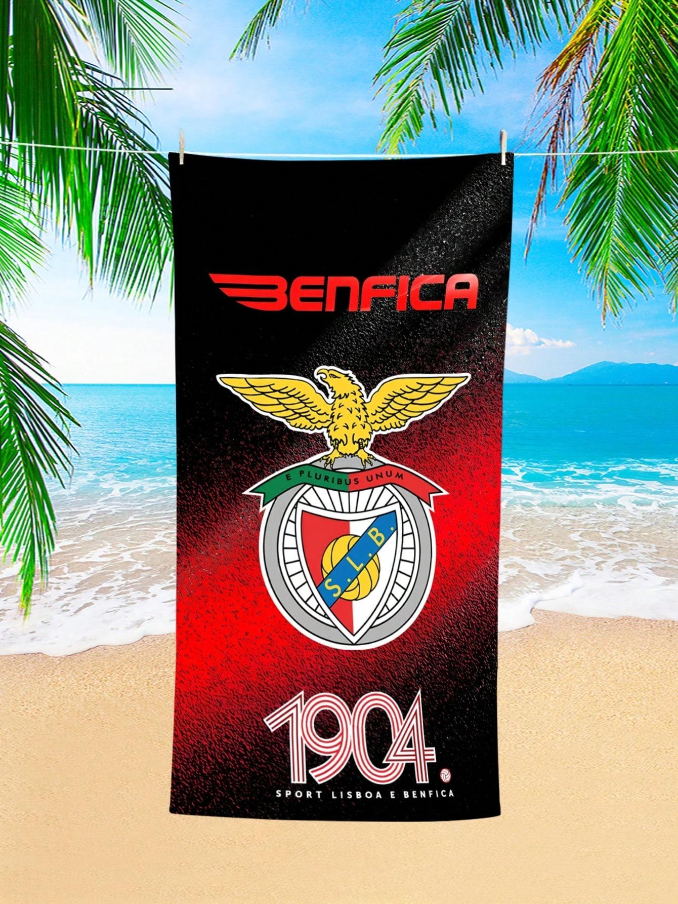 

Benfica 1904 printed 2D flat printing beach towel, essential beach accessories for swimming and diving, summer beach gifts W30*H60(CM)