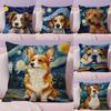 Cute Dog Fashion Pillow Case Pillow Case Plush Fabric Soft Double Sided Print Home Sofa High Quality Cushion
