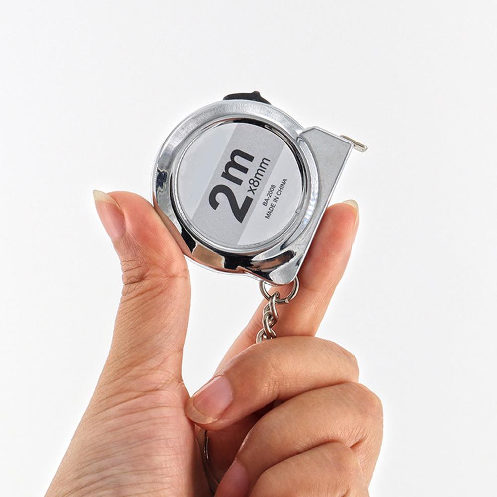 Portable Mini Tape Measure Keychain 6FT/2M, Pocket Size Small Tape Measure, Retractable Easy Reading Keychain Measurement Tape