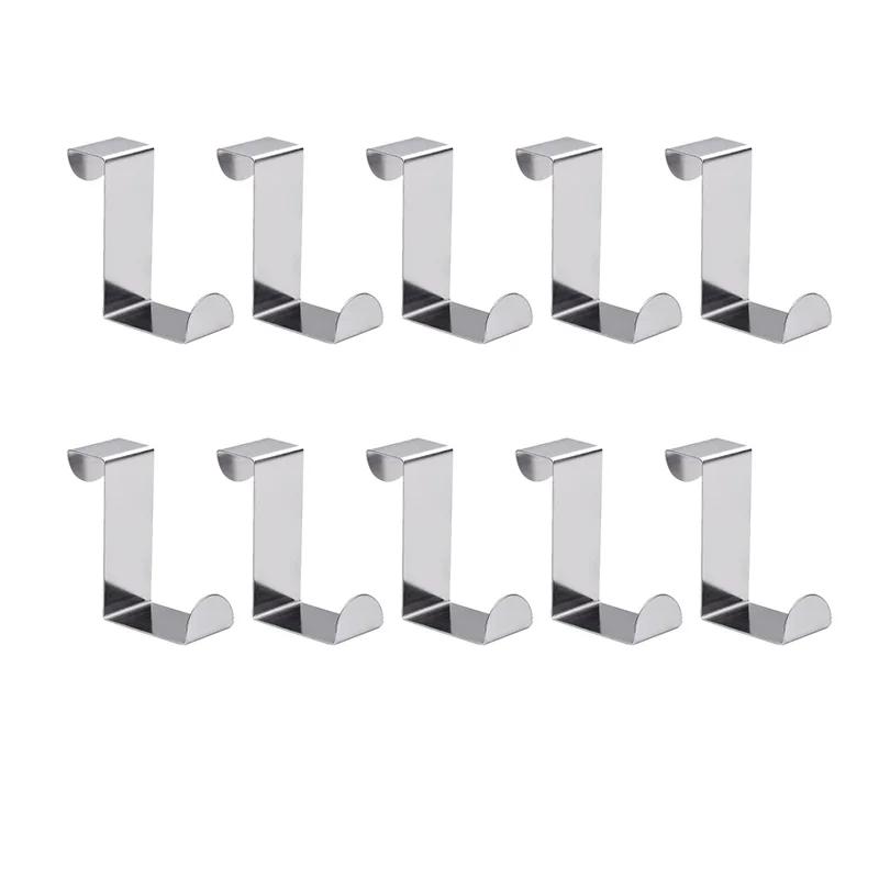 Drawer Reversible Stainless Steel Hooks, Cabinet Door Towel Racks, Office and Kitchen Shelves