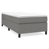 3144392 vidaXL Divan Bed with Mattress Dark Grey 90x200 Cm Fabric
