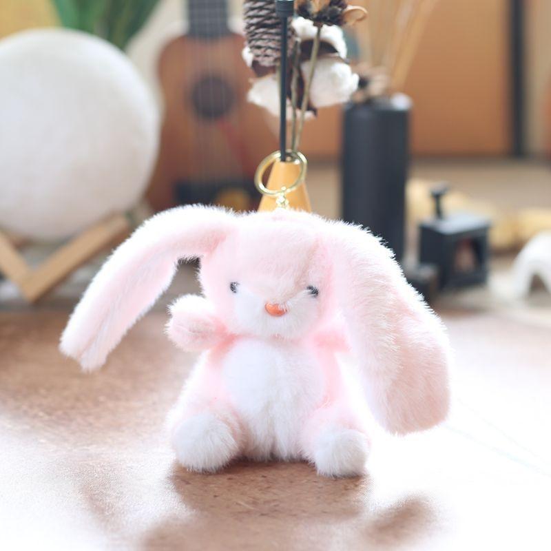 Rabbit Plush Cute Toy Keychain Pp Cotton Stuffed Bag Decor Gift For Kids Girls