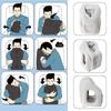 New Pattern Inflatable Travel Pillow Portable Chin Support Neck Pillow for Airplane Car Bus Train Office Nap Rest Support Pillow