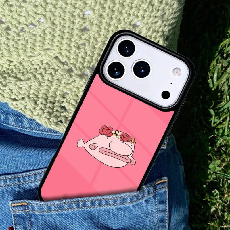 Cartoon Blobfish Phone Case Cover for IPhone 11 12 13 14 15 16e 17 Pro Max Coque for IPhone 17 Air