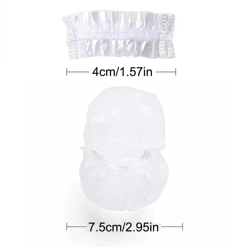 100pcs Transparent Disposable Earmuffs For Shower Waterproof Earplugs Plastic Earplugs For Hair Dye Shower Covers Ear Protectors