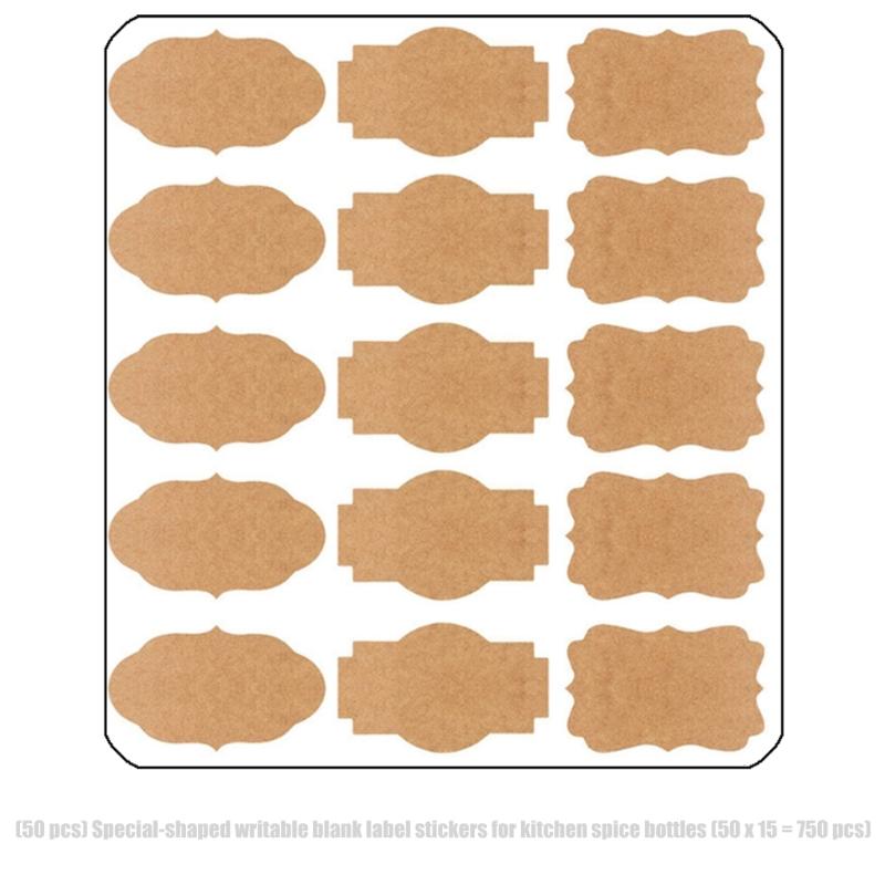 500Pcs Krafts Label Sticker Blank Garage Sales Price Sticker Krafts Coding Tages Label Envelope Seal for Kitchen,Classroom