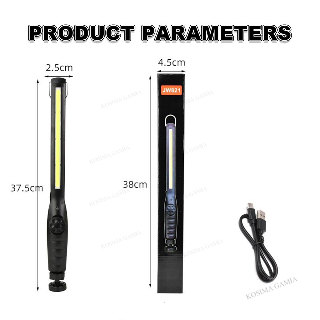 Car Maintenance Light Cob Flashlight Torches Multifunction Rechargeable Led Slim Work Light Lamp Car Service Station Flashlight