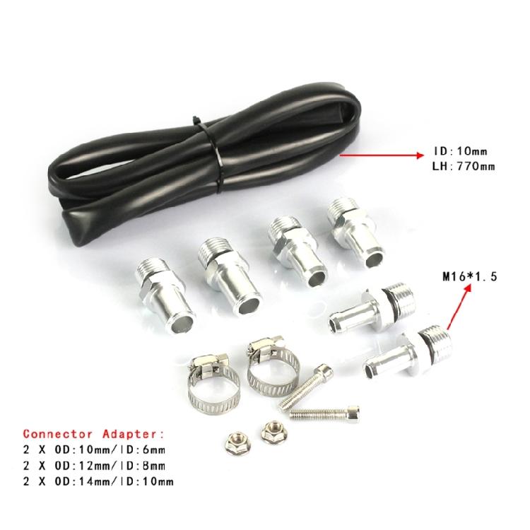 Universally Baffled Aluminum Oil Catch Can Tanks 2-Port Reservoir with Drain Valves Breather Cylinders Filter