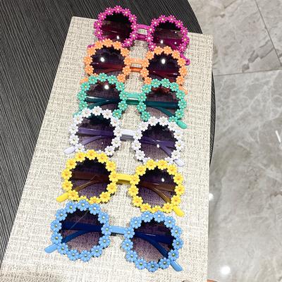 Children Parent-Child Adult Sunglasses Girls Little Daisies Flower Beach Sunscreen Photo Sunglasses Baby Styling Glasses