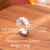 Stainless Steel Adjustable Open Ring - Colorfast Titanium Jewelry