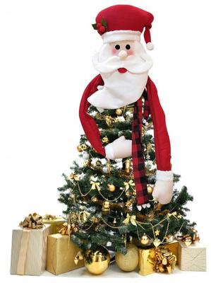 Ornement d'arbre de Noël Père Noël avec les mains Sommet d'arbre de Noël Décoration de Noël