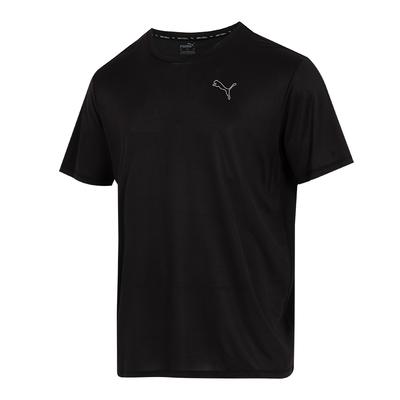 Simple Breathable Outdoor Casual Sports Solid Color Round Neck Short Sleeve T-Shirt Men Tops Black 587212-01