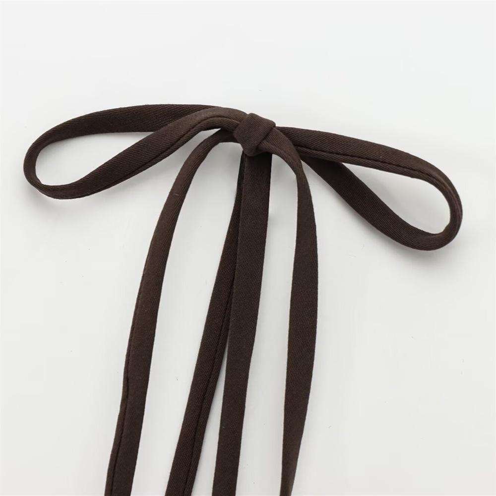 Spring 2025 Women's Slim Fit Vest with Bow Tie Strap Decoration