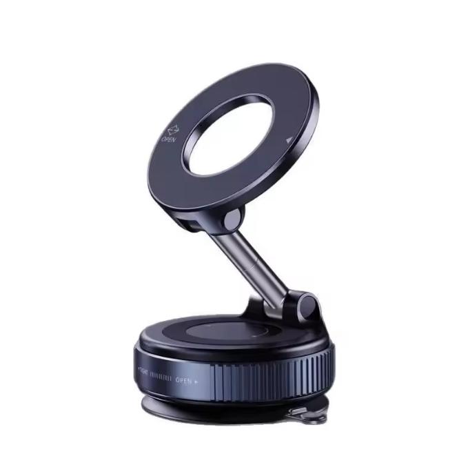 Trong Magnetic Phone Holder Foldable Design 360° Adjustable Vacuum Car Mount For Cell Phone For Iphone Live Streaming