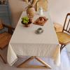 1 Piece, Tablecloth, Tassel Small Fresh Countryside Style Table Decoration, Rectangular Daisy Pattern Dustproof Tablecloth with