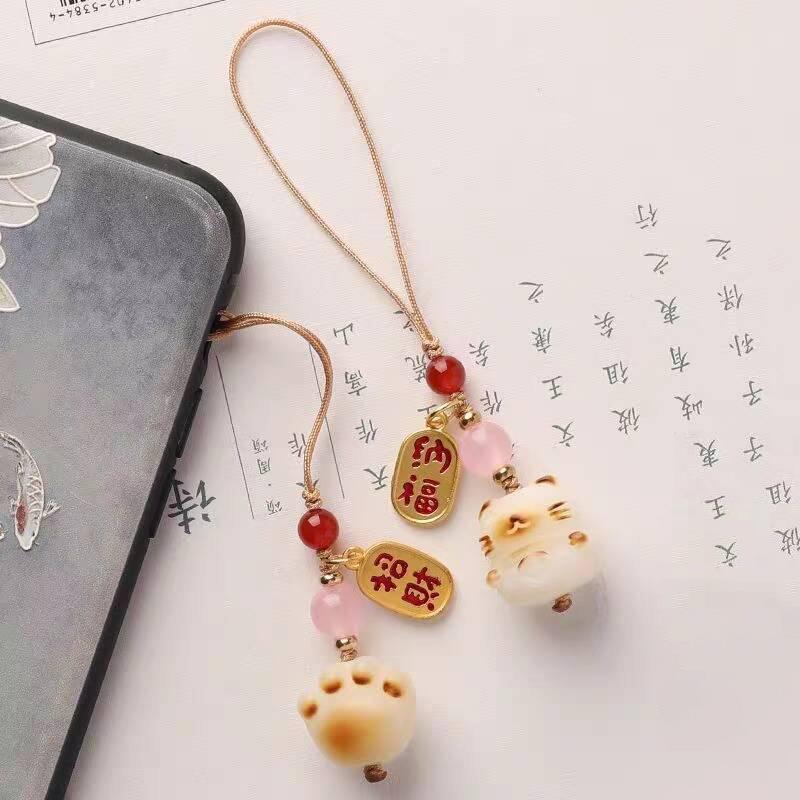 Cat Claw Phone Strap Phone Charm Bag Pendant Phone Lanyard Anti-Lost Phone Decor Key Chain