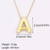Nidin New Retro Punk Style Copper A-Z Letters Pendant Necklace Initials Alphabet For Women Vintage Name Jewelry Daily Party Gift