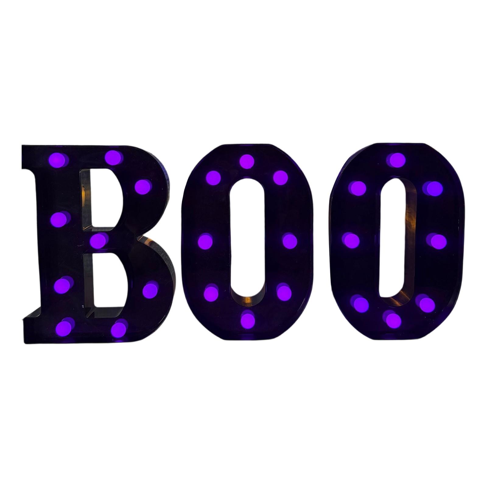

LED Halloween Letter Lights Festival Luminous Letter Horror Desktop Scene Layout Atmosphere Props Decoration Lights, Desktop Ornaments One Size фиолетовый