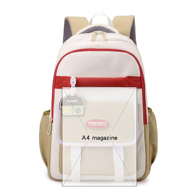 New Versatile Burden Reduction Elementary School Bag Junior High School Backpack Boys and Girls College Style Girls Backpack