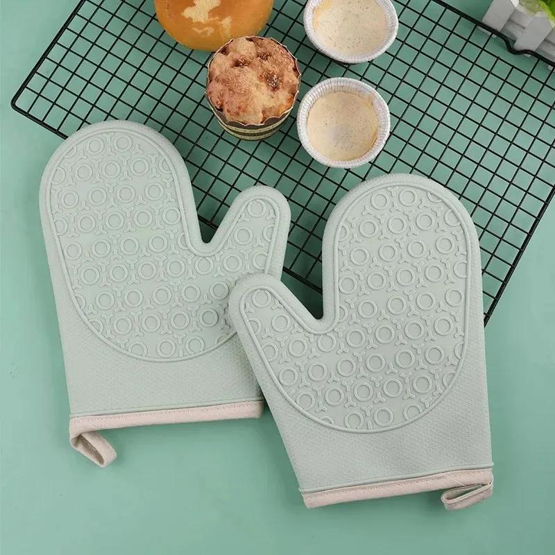 Neu 1 Hand Backen Silikonhandschuhe Mikrowellenofen Backhandschuhe Küche Verbrühschutz Rutschfest Silikon BBQ Ofen Topflappen Kochhandschuh für