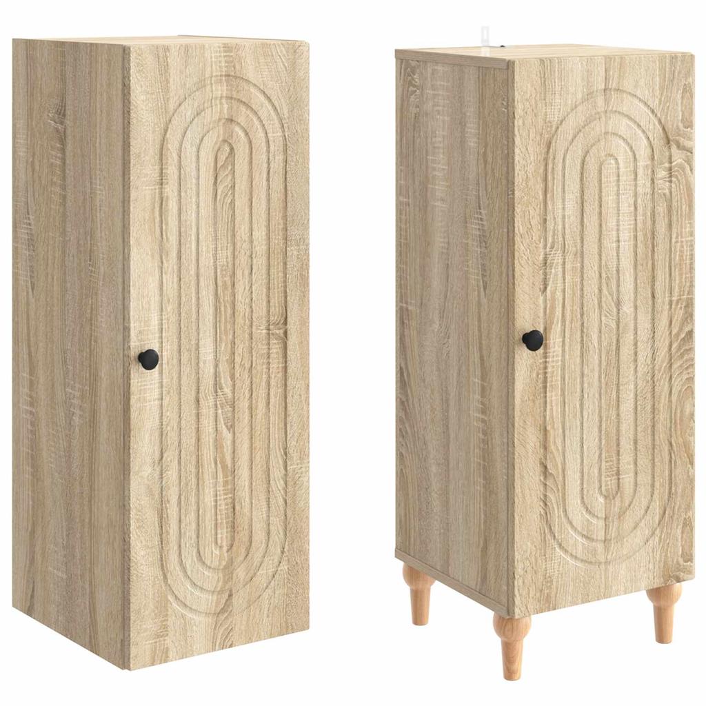 Cabinet Set 2 pcs Sonoma Oak Wood Material