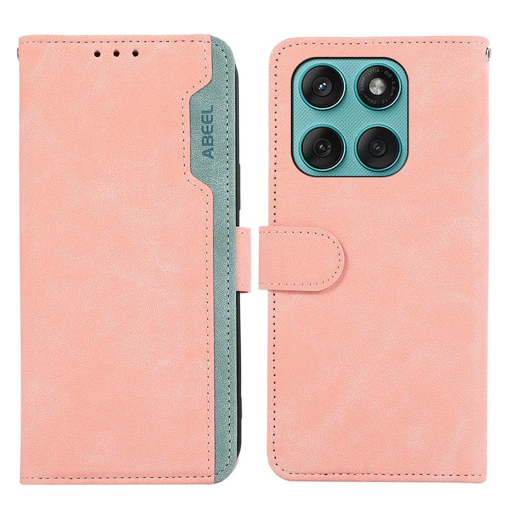ABEEL For Motorola Edge 60 5G/60 Fusion 5G Case Color Splicing Leather Flip Phone Cover RFID Blocking