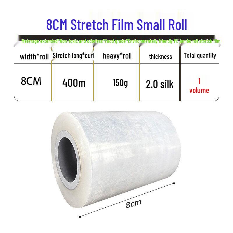 Selbstklebende Frischhaltefolie: PE-Rollen für Pflanzenveredelung & Auslaufsichere Takeaway-Versiegelung (3-25cm)