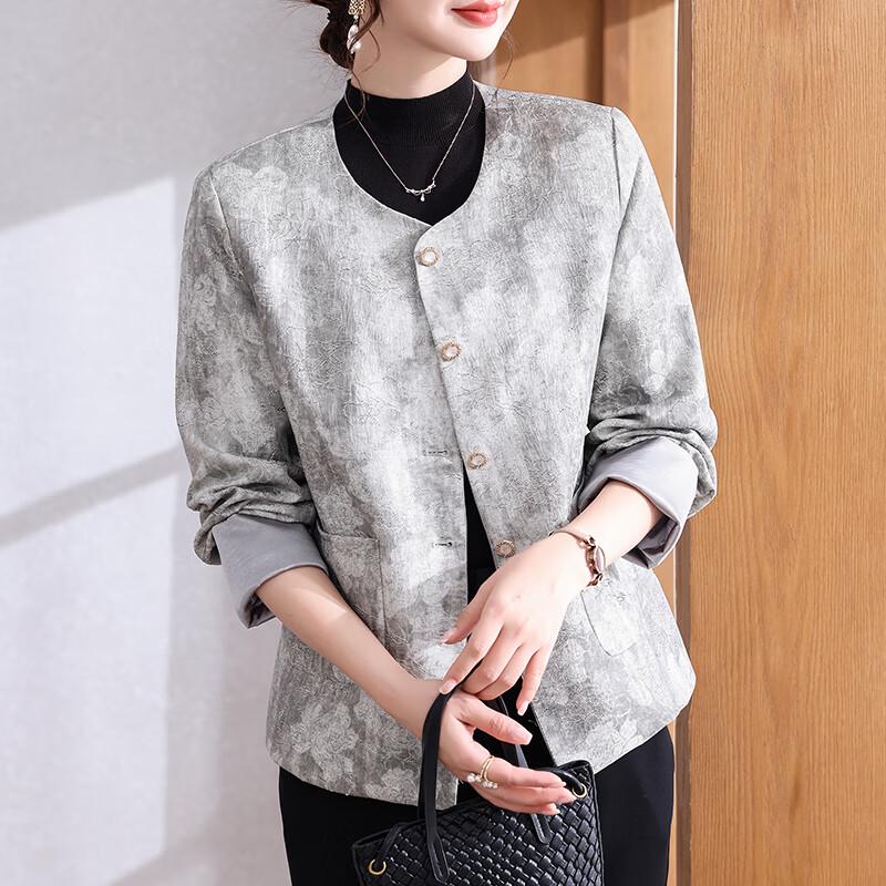 XUEXI New Chinese Style Autumn Jacket for Middle-Aged Women