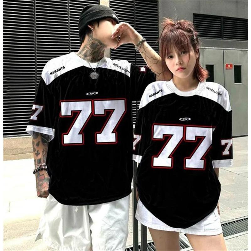 Men Fashion Digital Print No.18 Short Sleeve Basketball Jersey Mens Oversized