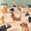 3D Animal Paper Folding Origami Craft Kit, DIY Cat Dog Set with Instruction, Handmade Desktop Decoration Fun Screen?Free Art Activity, Creative