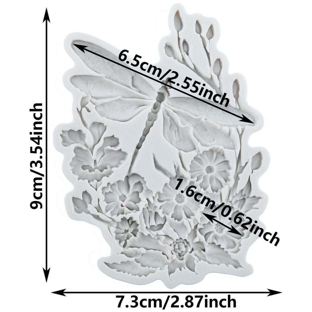 Dragonfly Silicone Molds Daisy Flower Fondant Mold Cake Decorating Tools Cupcake Topper Chocolate Candy Craft Gum Paste Polymer Clay