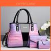 Sac Cabas Pu Grande Capacité Motif Crocodile Avec Fermeture Éclair Pour Usage Quotidien