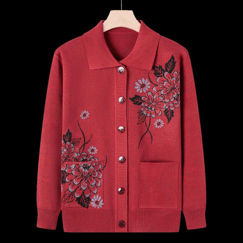 Yalu Women's Plus Size Floral Cardigan Sweater