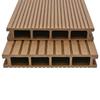 VidaXL Panneaux de terrasse creux et accessoires WPC 10 m² 4 m Teck