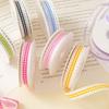 10 Yards für Schleifen Haarschmuck Geschenkverpackung 1,5cm Blumenstrauß DIY Basteln Candy-Wave Gingham-Band Karostoff