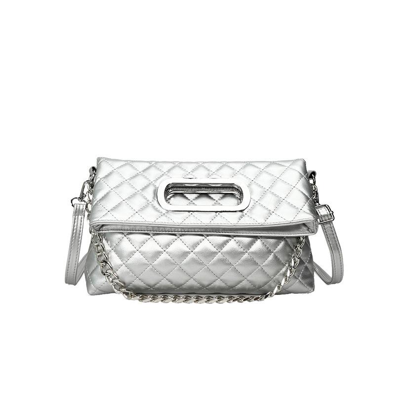 Große Kapazität Tasche Damen Neu Trendig High-End Mode Diamant-Ketten-Tasche Pendler Schulter Umhängetasche
