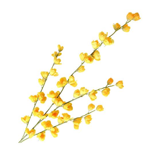 

Искусственная фиалка с 45 цветками, высота 42,5 дюйма, ветка с длинным стеблем для свадебных букетов, украшения стола или композиции своими руками. жёлтый