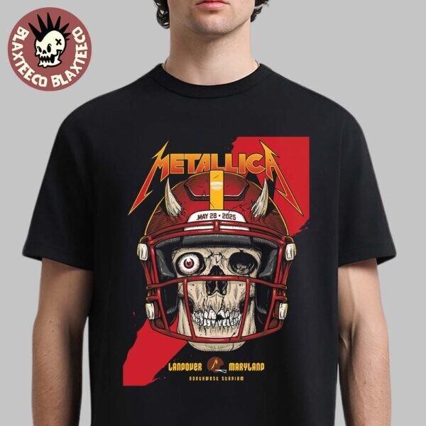 

Metallica M72 Pop Up Shop Landover 2025 Skull Helmet Art Tour Unisex T-Shirt XXL