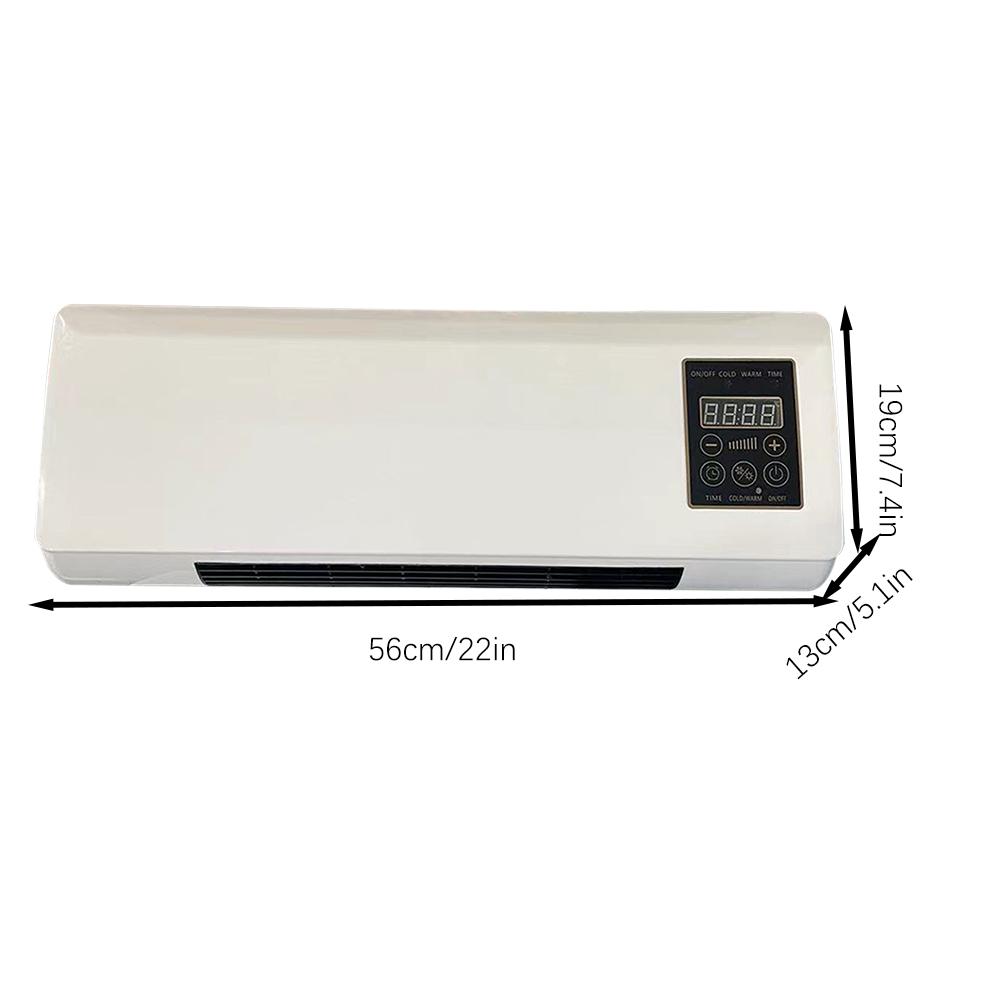 2 In 1 Cooler Heater Electric Heating Machine Wall Mounted with Remote Control Cooler Warmer Multifunctional Blowing Supplies